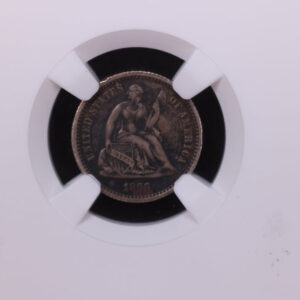 1866 Seated Liberty Half Dime. Nice Early Harder Date. NGC XF-45, Store #14004