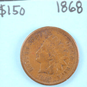 1868 Indian Head Cent, Circulated Affordable Coin, Store #23090209