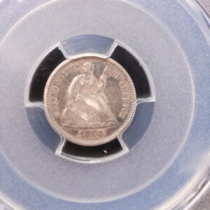 1868 Seated Liberty Half Dime. Nice Early Harder Date. PCGS VF-30, Store #14003