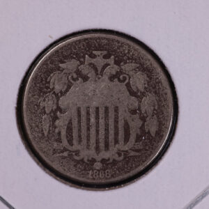 1868 Shield Nickel. Circulated Collectible Coin. Store #11077