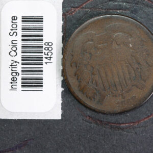 1868 Two Cent Piece. "Double Die", Affordable Collectible Coin, Store#14588