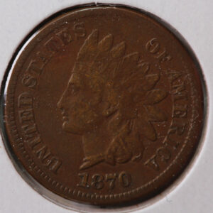 1870 Indian Head Cent, Nice Details, Store #83106