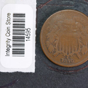 1870 Two Cent Piece. Affordable Collectible Coin, Store#14595
