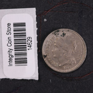 1872 Three Cent Copper Nickel (CN). Affordable Collectible Coin. Store #14629