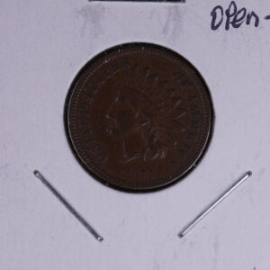 1873 Indian Head Small Cent, Open 3. Affordable Collectible Coin. Store # 09721
