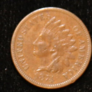 1874 Small Cent Indian Head, Nice Coin XF details. Store #242547 addds. Store #242547