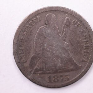 1875-CC Seated Liberty Silver Dime., Fine., Store Sale #19123