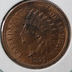 1875 Indian Head Cent, Gem Uncirculated Coin, Store #83126