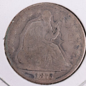 1875 Liberty Seated Half Dollar, Affordable Circulated Coin. Store Sale #23080964