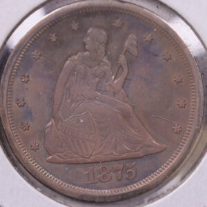 1875-S Twenty Cent Piece., Mint State Coin., Store#1043