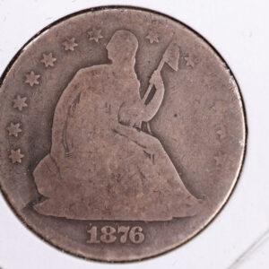 1876-CC Liberty Seated Half Dollar, Affordable Circulated Coin. Store Sale #23080969