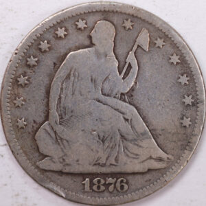 1876-S Liberty Seated Half Dollar, Very Good Circulated Coin, Store #H876S01