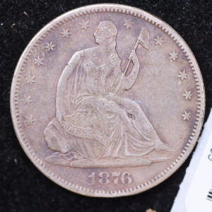 1876-S Seated Liberty Half Dollar, Affordable Collectible Circulated Coin, Store #14239
