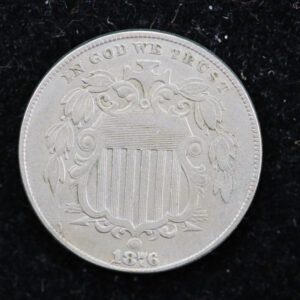 1876 Shield Nickel, Circulated Collectible Coin. Store #1269006
