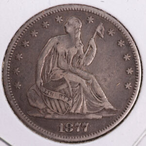1877-S Liberty Seated Half Dollar, Affordable Circulated Coin. Store Sale #23080972