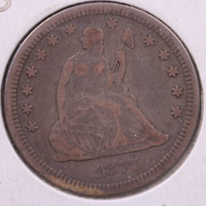 1877-S Seated Liberty Quarter, Very Fine Circulated Coin., Store#1106