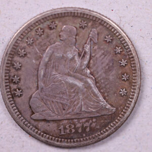 1877 Seated Liberty Quarter, About Uncirculated Coin., Store#1100