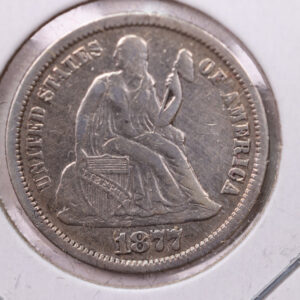1877 Seated Liberty Silver Dime., V.F., Store Sale #19132