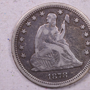 1878-CC Seated Liberty Quarter., Very Fine Circulated Coin., Store#1150