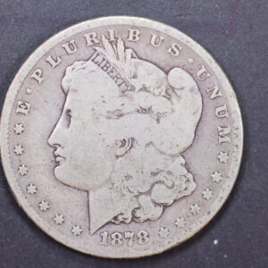 1878 Morgan Silver Dollar, 8 Tail Feather, Circulated Coin, Store #13582