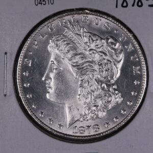 1878-S Morgan Silver Dollar, Gem Brilliant UN-Circulated Coin. #04510