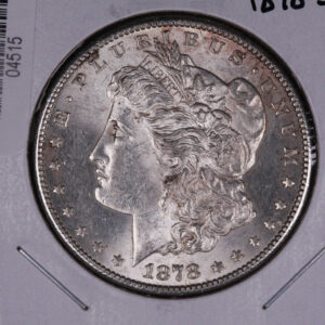 1878-S Morgan Silver Dollar, UN-Circulated Coin. Slight Toning. #04515