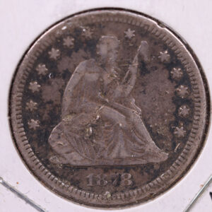 1878 Seated Liberty Quarter, Very Fine Details Circulated Coin., Store#1107