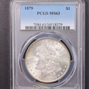1879 Morgan Silver Dollar, 'Early Date', PCGS Graded MS63. Store #08866