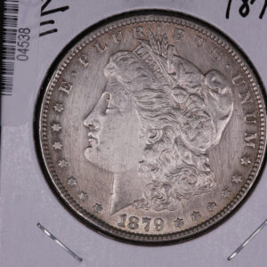 1879 Morgan Silver Dollar, Extra Fine Plus Circulated, Wizzed, Condition, Store #04538
