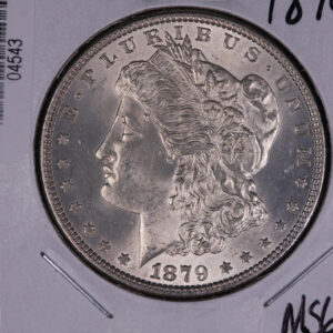 1879 Morgan Silver Dollar, Gem Brilliant UN-Circulated, Store #04543