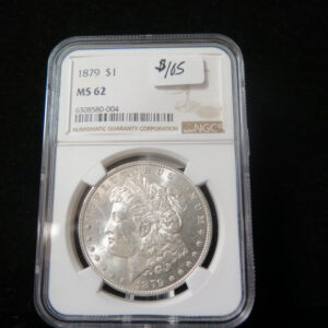1879 Morgan Silver Dollar, NGC Graded MS 62. Store #03080