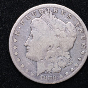 1880-CC Morgan Silver Dollar., Circulated Coin. Large Affordable Dollar Sale #01055