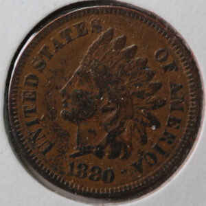 1880 Indian Head Cent, Circulated Coin, Store #83130