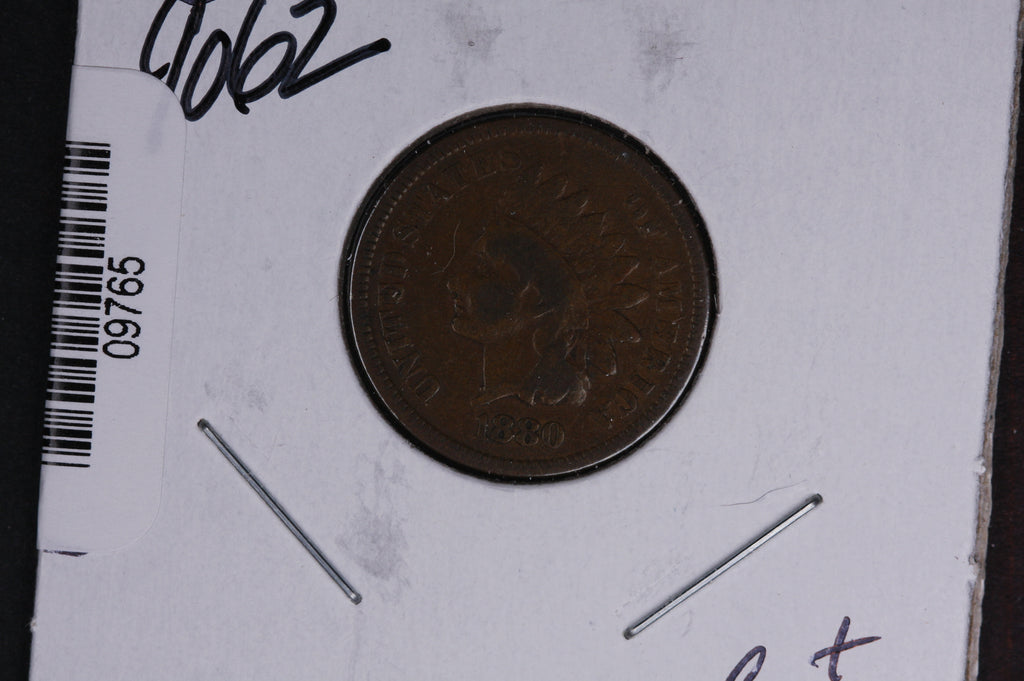 1880 Indian Head Small Cent. Affordable Collectible Coin. Store # 09765