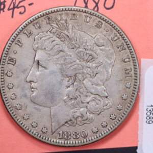 1880 Morgan Silver Dollar, Affordable Circulated Coin, Store #13589