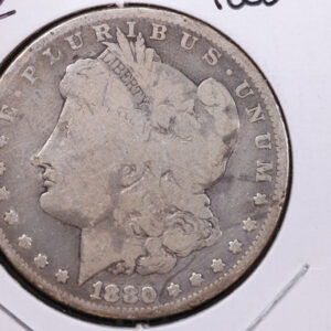 1880 Morgan Silver Dollar, Affordable Circulated Coin, Store #14063