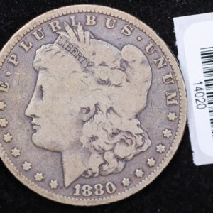 1880 Morgan Silver Dollar, Affordable Collectible Circulated Coin. Store Sale #14020