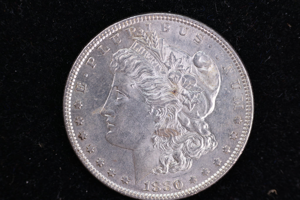 1880 Morgan Silver Dollar, Uncirculated Coin, Store #23080431