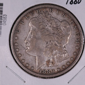 1880-S Morgan Silver Dollar, Circulated Coin, Store #04583