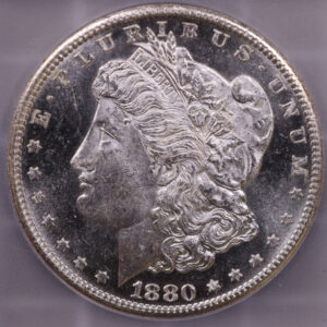 1880-S Morgan Silver Dollar., ICG Certified MS-63., Store #0905