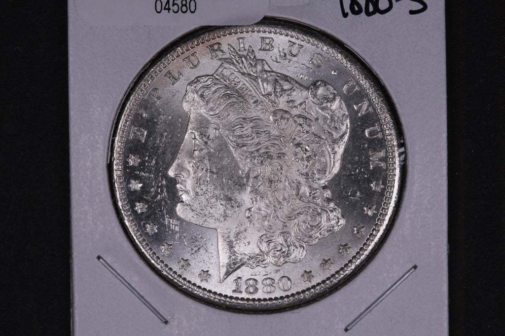 1880-S Morgan Silver Dollar, UN-Circulated Coin, Store #04580