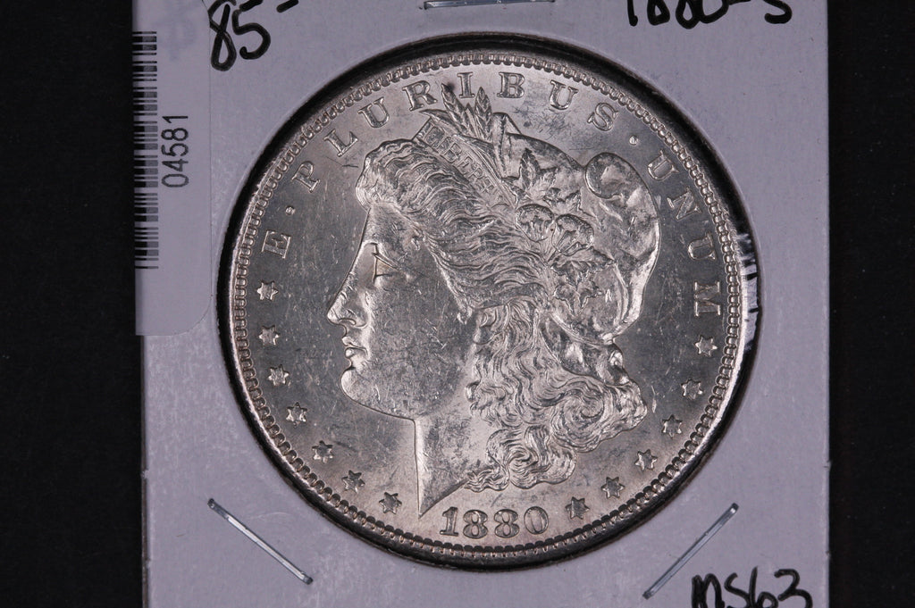1880-S Morgan Silver Dollar, UN-Circulated Coin, Store #04581