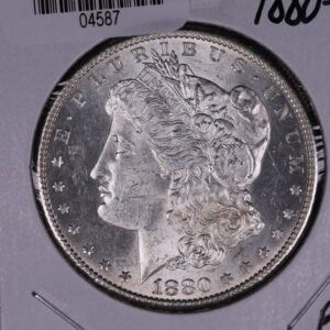 1880-S Morgan Silver Dollar, UN-Circulated Coin, Store #04587