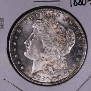 1880-S Morgan Silver Dollar, UN-Circulated Coin, Store #04590