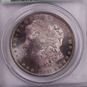 1881-CC Morgan Silver Dollar., PCGS MS-63., Uncirculated Coin., Store #9044