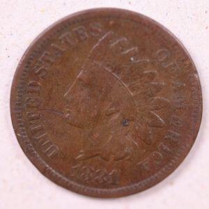 1881 Indian Head Cents., Fine Circulated Coin., Store#0968