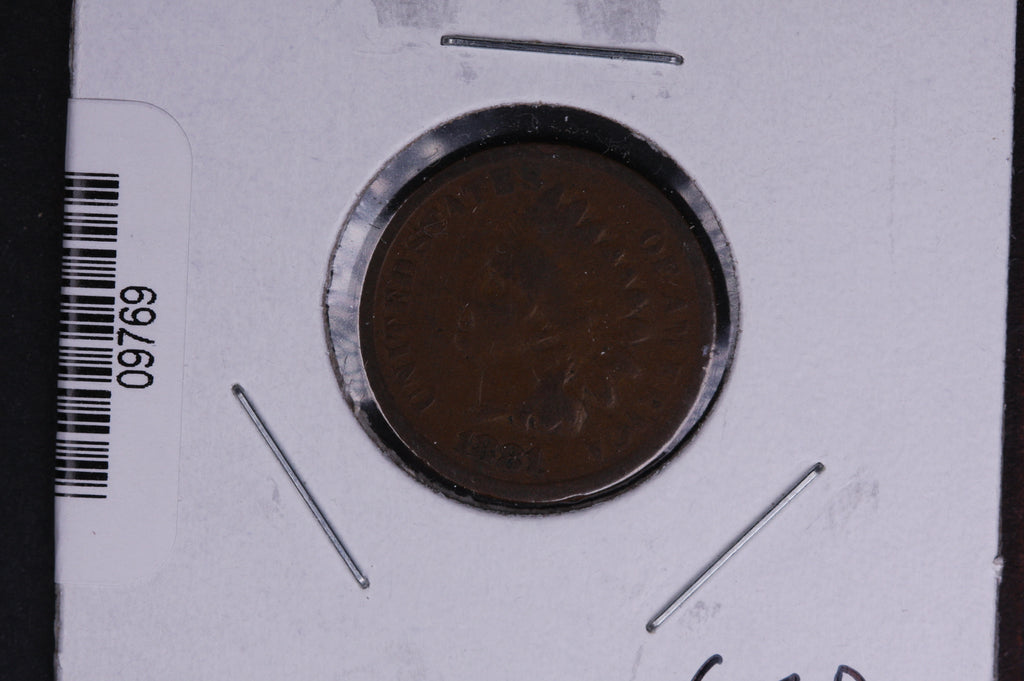 1881 Indian Head Small Cent. Affordable Collectible Coin. Store # 09769