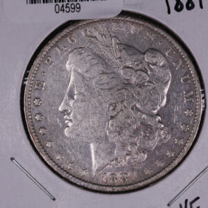1881 Morgan Silver Dollar, Circulated Coin, Store #04599