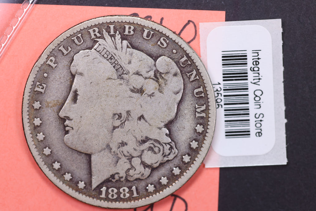 1881-O Morgan Silver Dollar, Affordable Circulated Coin, Store #13595