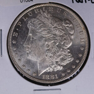 1881-O Morgan Silver Dollar, Un-Circulated condition. Coin Store #01064